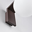 Applique d'extérieur marron avec abat-jour en polycarbonate blanc laiteux - Luna
