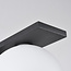 Applique d'extérieur anthracite avec abat-jour en polycarbonate blanc laiteux - Luna