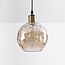 Suspension Lotte 1 lumière - verre cognac galbé