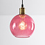 Suspension 1 lumière Liya en verre rouge, variante 4