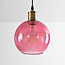 Suspension 1 lumière Liya en verre rouge, variante 4