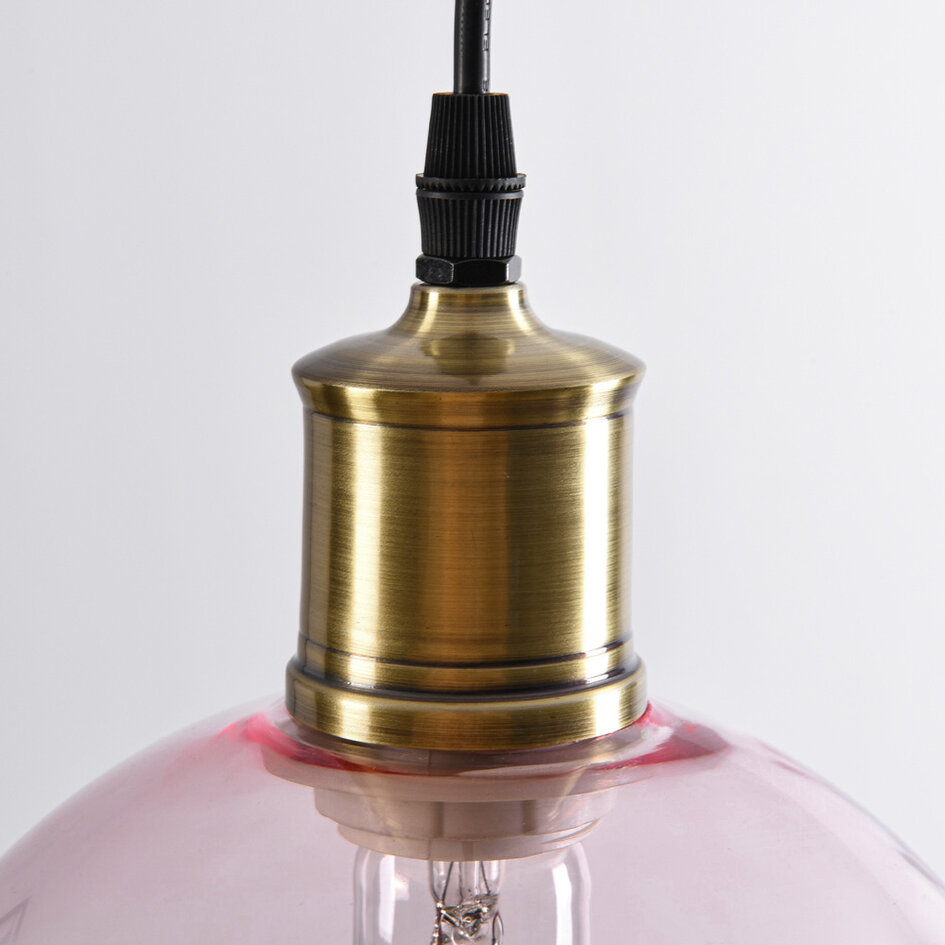 1-lichts hanglamp Liya - rood glas variant 1