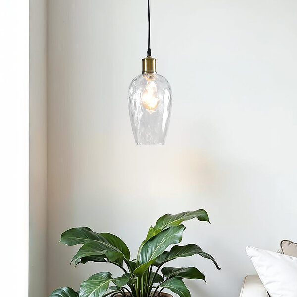 1-lichts hanglamp Verona - transparant - langwerpig