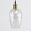 1-lichts hanglamp Verona - langwerpig transparant glas met bolling