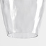 1-lichts hanglamp Verona - langwerpig transparant glas met bolling