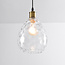 1-lichts hanglamp Verona - druppelvormig transparant glas met bolling