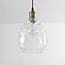1-lichts hanglamp Verona - druppelvormig transparant glas met bolling