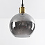 1-lichts hanglamp Verona - rond smoke glas met spiegeleffect