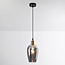 Suspension Verona 1 lumière - effet miroir fumé - verre allongé