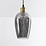 1-lichts hanglamp Verona - langwerpig smoke glas met spiegeleffect