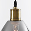 1-lichts hanglamp Verona - druppelvormig smoke glas met spiegeleffect
