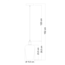 1-lichts hanglamp Verona - smoke -  langwerpig egaal