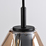 Lampe suspendue design noire avec verre ambré, 3 lumières - Lainas
