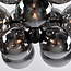 Lampe suspendue design noire avec verre fumé, 12 lumières - Decadi