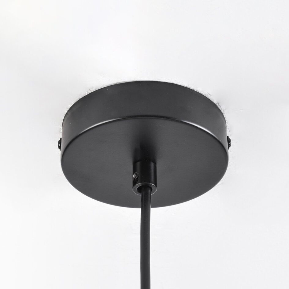 Suspension Decadi 12 lumières - noir et verre fumé
