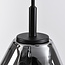 Suspension Lainas 3 lumières - noir et verre fumé