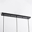 Suspension Faliste 3 lumières - noir et verre fumé