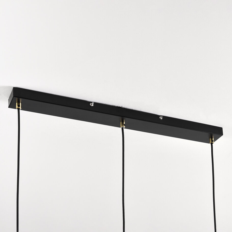 Lampe suspendue à 3 lumières avec verre ambré - Vegas