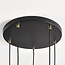 5-lichts hanglamp Glendale - amber glas