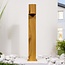 Slimme staande buitenlamp Simone - 50 cm houtlook met 4,9W Wifi LED lamp en Tuya Smart app