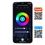 Slimme staande buitenlamp Simone - 50 cm houtlook met 4,9W Wifi LED lamp en Tuya Smart app