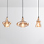 3-lichts hanglamp Maracas - zwart en amber glas