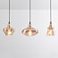 Suspension Maracas 3 lumières - noir et verre ambré