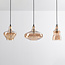 3-lichts hanglamp Maracas - zwart en amber glas