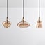 Suspension Maracas 3 lumières - noir et verre ambré
