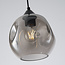 3-lichts hanglamp Fayen - zwart en smoke glas
