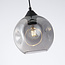 3-lichts hanglamp Fajah - zwart en smoke glas