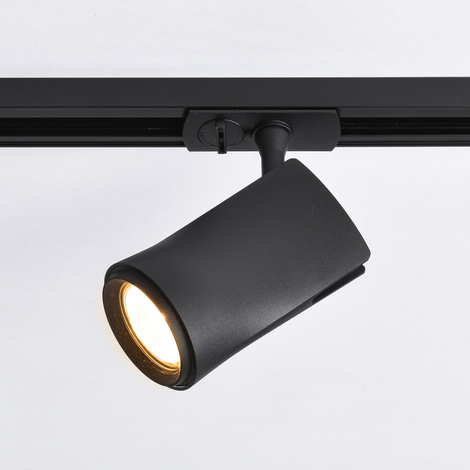 Système de rail moderne monophasé de 1,5 mètre avec spots Lola - noir