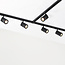 Kit rail monophasé de 1,5 mètre et spots Lola, noir