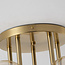 Plafonnier moderne Amora en laiton et verre cognac, 5 lumières