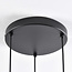 Suspension moderne en verre mat gris, 3 lumières - Brinati