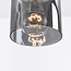 Moderne hanglamp zwart met smoke glas, 4-lichts - Palaio