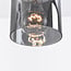Suspension Palaio 4 lumières - noir et verre fumé