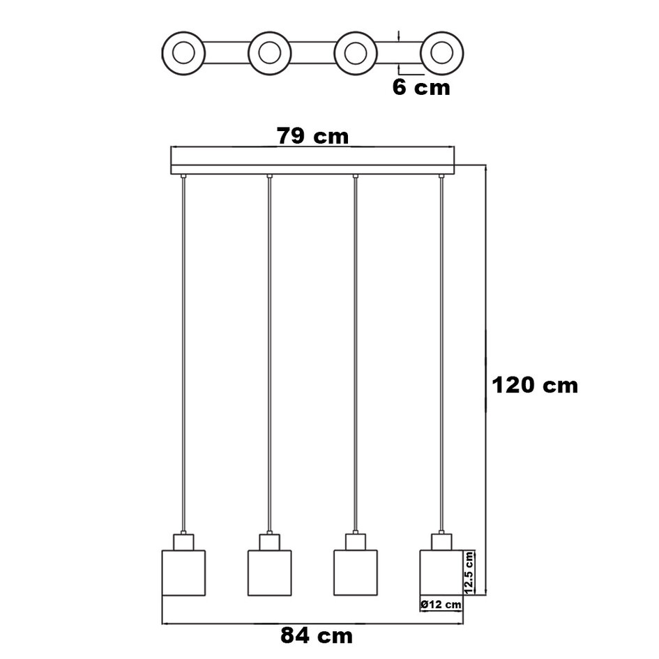 Moderne hanglamp zwart met smoke glas, 4-lichts - Palaio