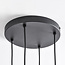 4-lichts hanglamp Pella - zwart en smoke glas