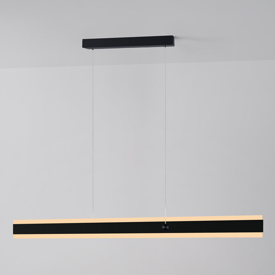 Minimalistische up en down light Andre - 3-staps dimbare LEDs - Zwart
