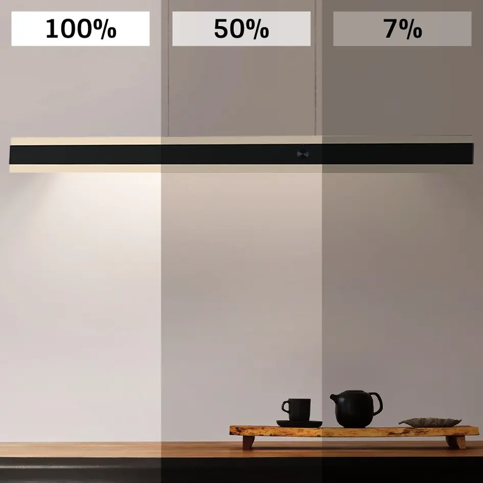 Minimalistische up en down light Andre - 3-staps dimbare LEDs - Zwart