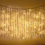 Rideau lumineux noir reliable | à partir de 2 mètres | 300 LEDs | 2200K blanc extra chaud avec scintillement | caoutchouc
