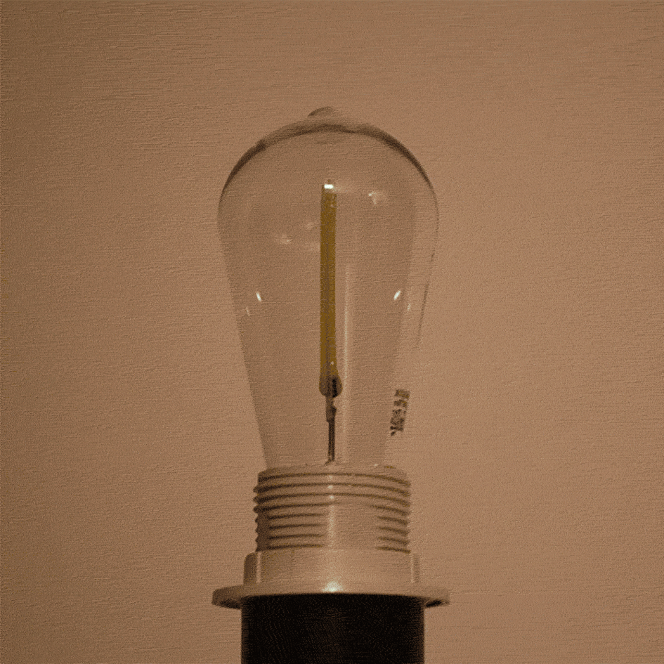 Ampoule LED E27 à effet de lumière tombante 1,5W, 6000K