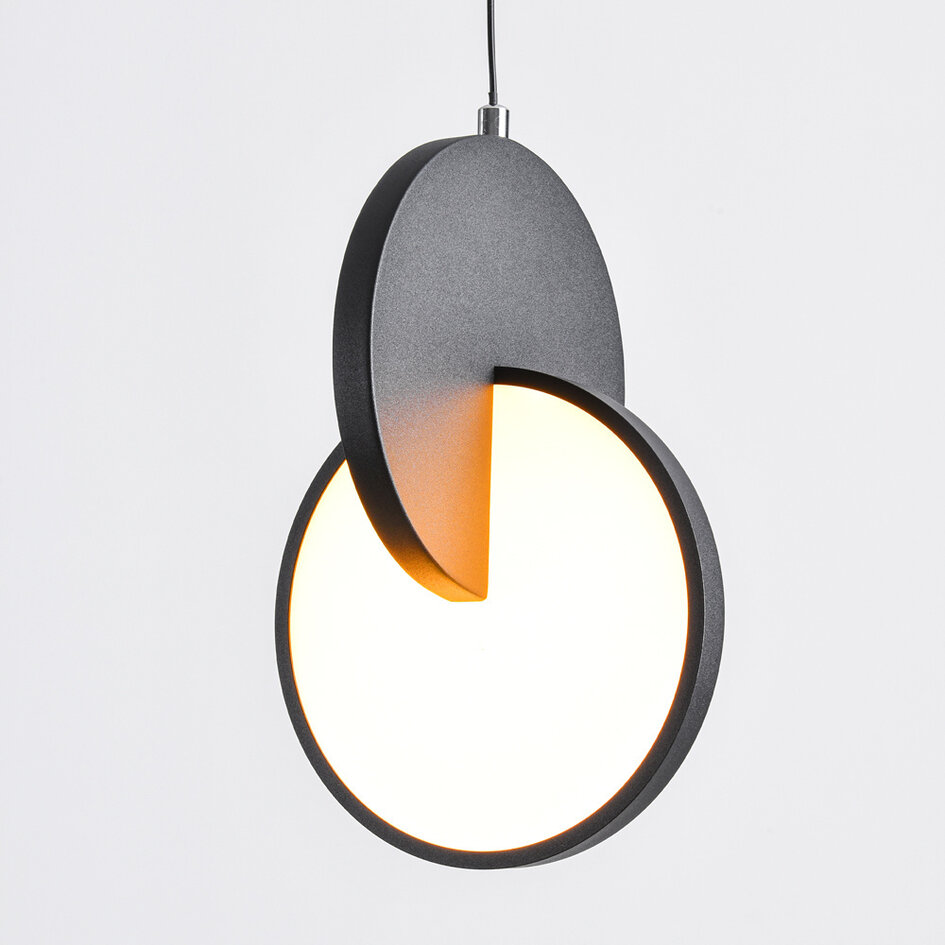 Spot sur rail 7W monophasé Omri avec LEDs dimmables - noir