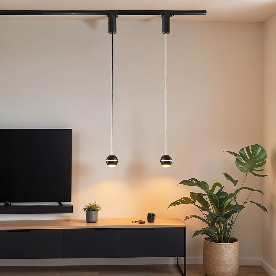 7W railspot 1-fase Ona met dimbare LEDs - zwart (prijs per stuk)