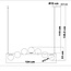 Design hanglamp Atto goud met melkwit glas, 7-lichts
