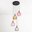 Hanglamp 4-lichts met gekleurd glas - Liya