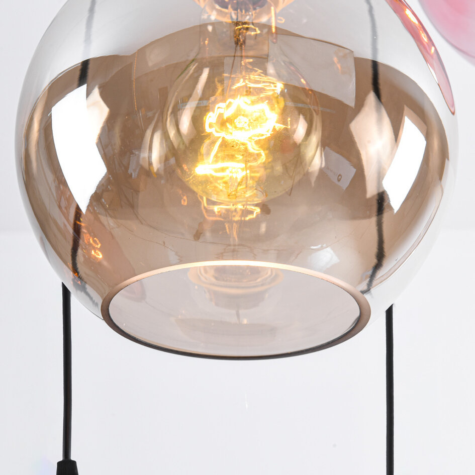 Hanglamp 4-lichts met gekleurd glas - Liya