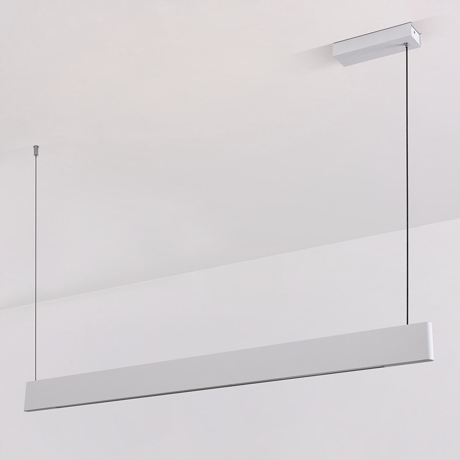 Hanglamp Abby - wit met geïntegreerde LED en instelbaar wattage