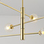Plafondlamp Sest goud met transparant glas, 6-lichts